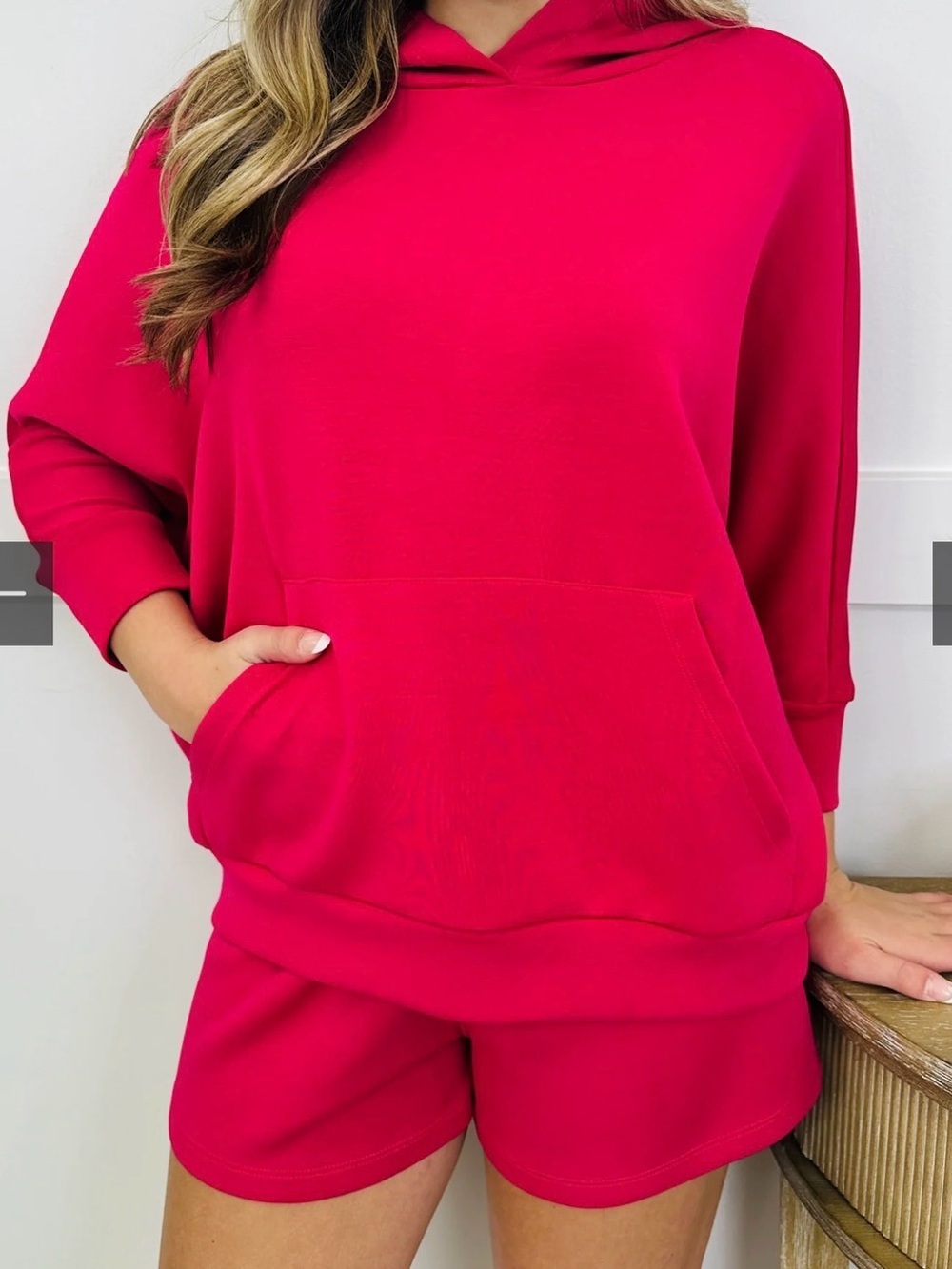Mono B Plum Pink Modal Hooded Lounge Set NWOT Size Small